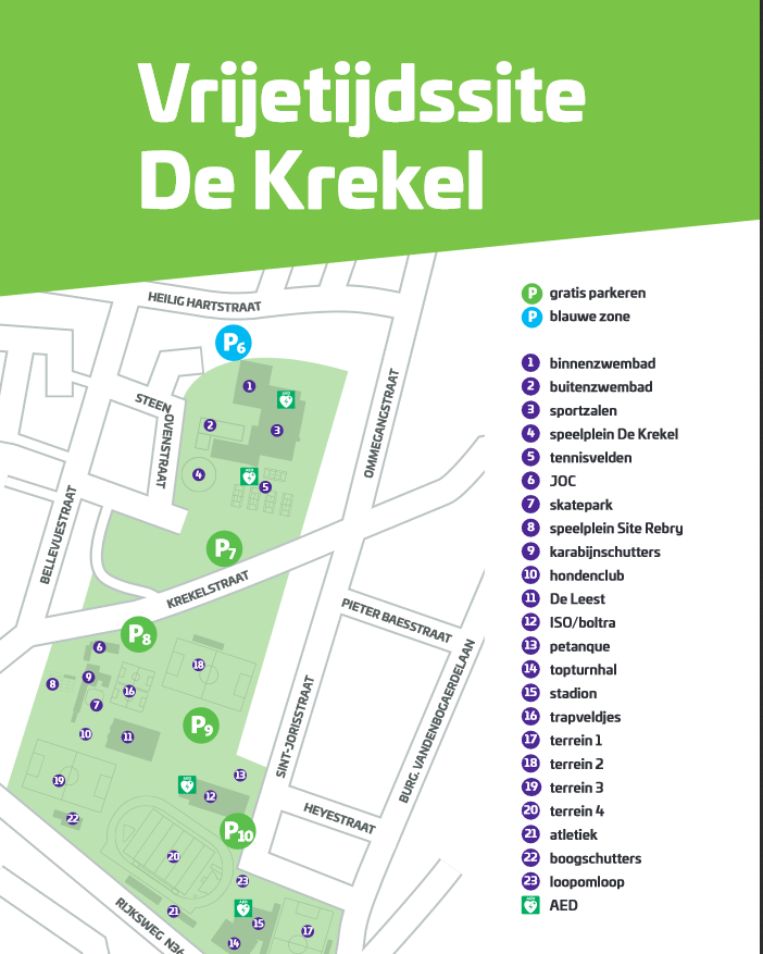 Overzicht vrijetijdssite De Krekel